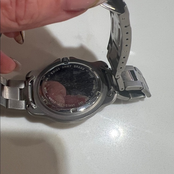 Swiss Army Silver with White Dial Watch - Picture 3 of 3